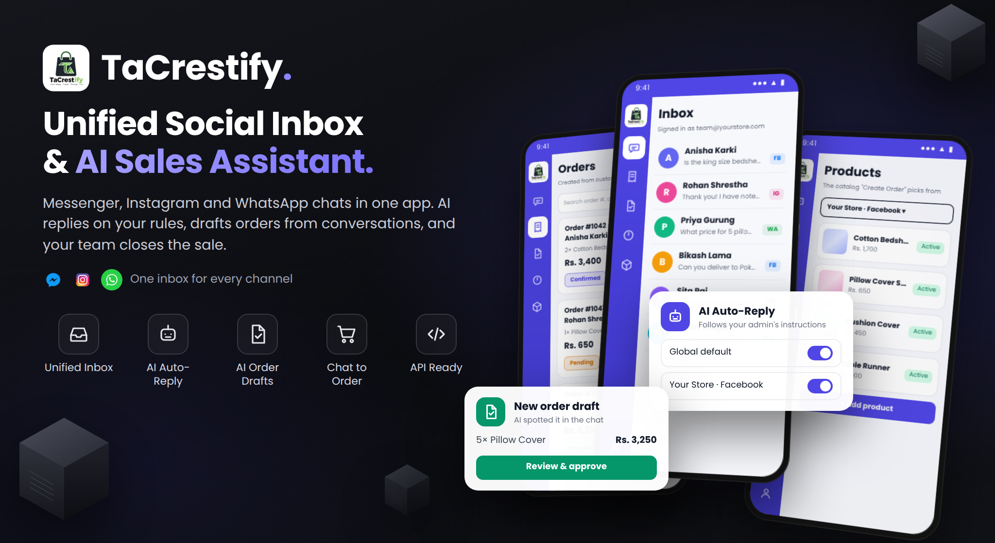 TaCrestify Messaging App